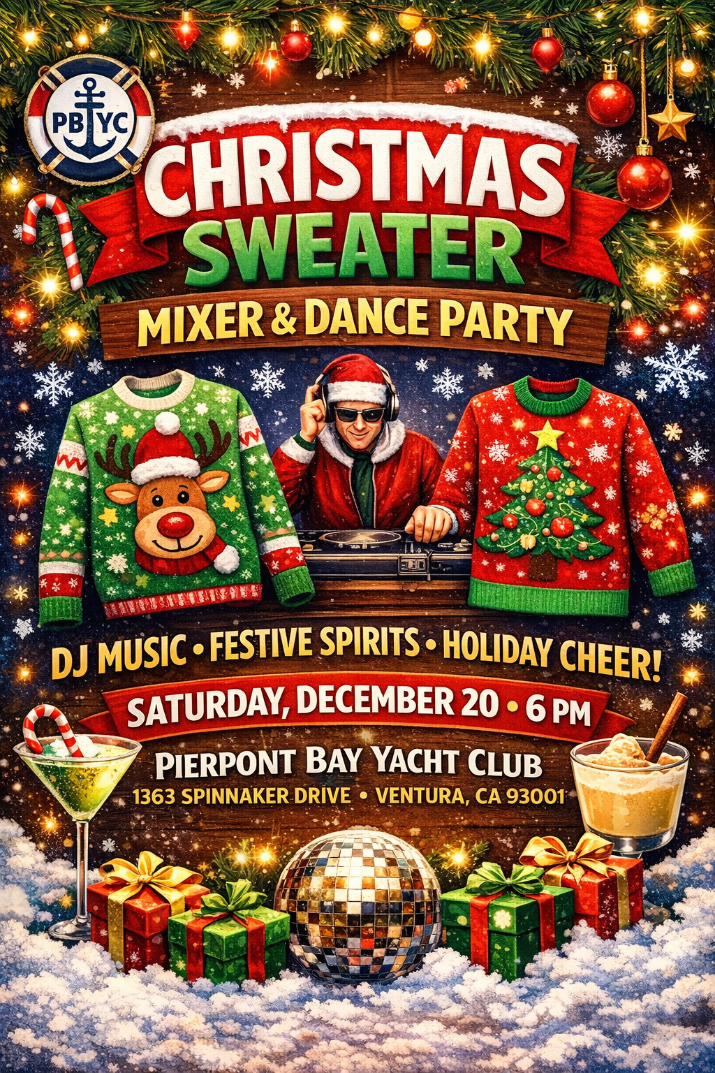 Christmas (ugly) Sweater party at PBYC